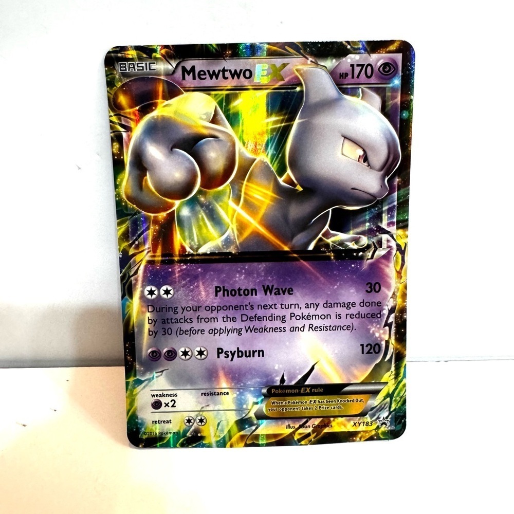 Pokémon TCG Mewtwo EX Jumbo XY183 Oversized XY Black Star Promo Holo Card Full